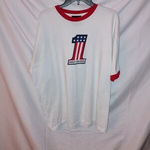 Harley-Davidson Museum White Tee with Red and Blue Graphic